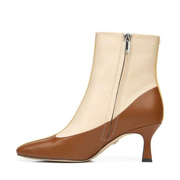 SOLD SAM EDELMAN Liza Colorblock Booties Ankle Boots 7 - Picture 2 of 16